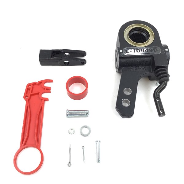 Crewson Slack Adjuster, Brake, Auto, W/O Auto-Check, 1-1/2 X 28 Spline, 5.0in./6.0in. Arm, 5/8-18 Std Clev MK22153S - main